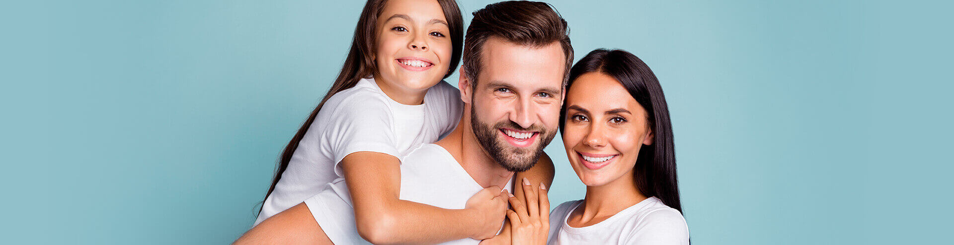 happy, smiling family