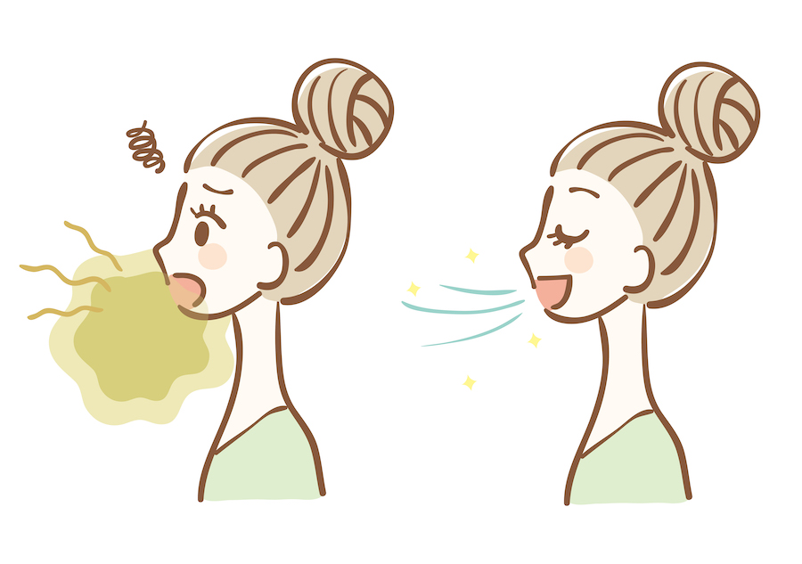 Illustration of bad breath